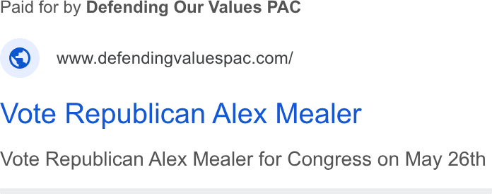 Vote Republican Alex Mealer Vote Republican Alex Mealer for Congress on May 26th